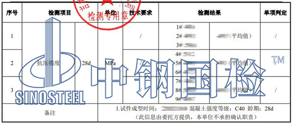 混凝土强度检测项目效果